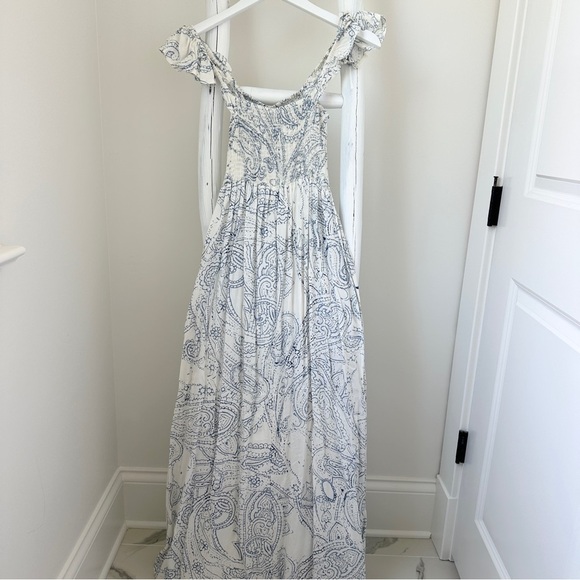 Raviya Women's Blue and White Off-The-Shoulder Maxi Dress Swim Cover-Up - Picture 6 of 14